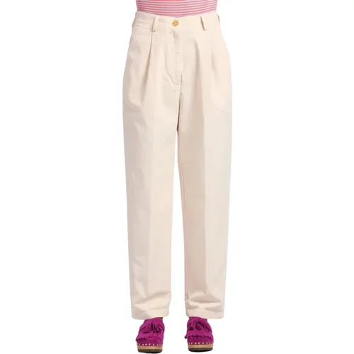 Pants with Pences In Canvas , female, Sizes: XS - Forte Forte - Modalova