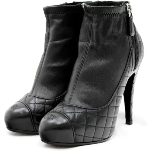 Pre-owned Leather boots , female, Sizes: 4 UK - Chanel Vintage - Modalova