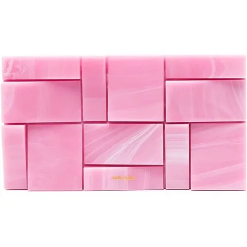 Clutches, female, , Size: ONE SIZE Fuchsia Foldover Clutch Bag - Cult Gaia - Modalova