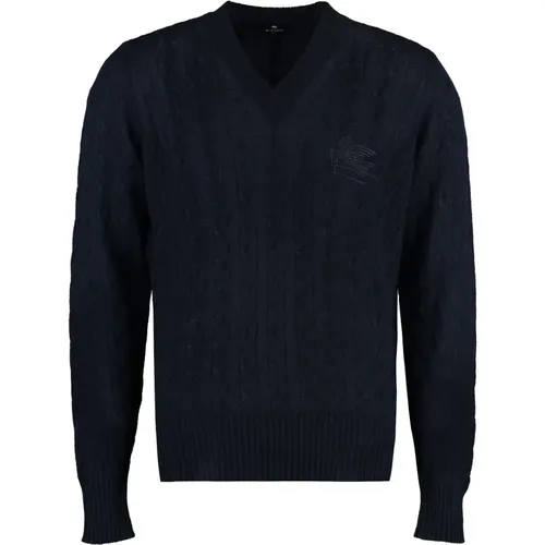 Kaschmir Kabelstrick Pullover , Herren, Größe: L - ETRO - Modalova