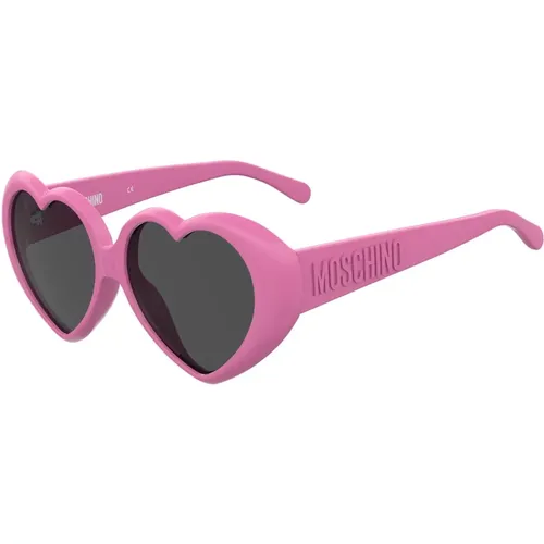 Fuchsia/Grey Sunglasses,Sunglasses MOS128/S,Sonnenbrille Mos128/S Schwarz,/Grey Sunglasses - Moschino - Modalova