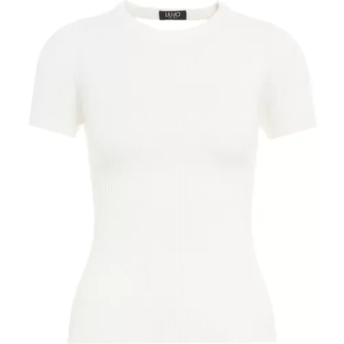 Weiße T-Shirts Polos für Frauen , Damen, Größe: L - Liu Jo - Modalova