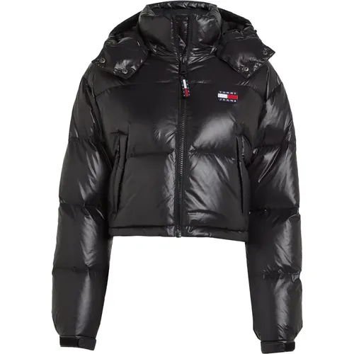 Cropped Puffer Jacke , Damen, Größe: M - Tommy Hilfiger - Modalova