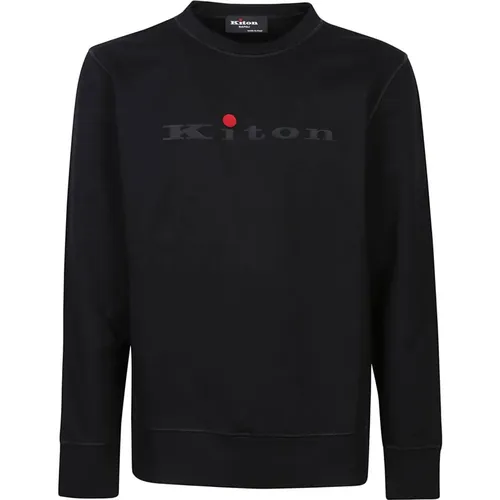 Round Neck Sweatshirt , male, Sizes: M - Kiton - Modalova