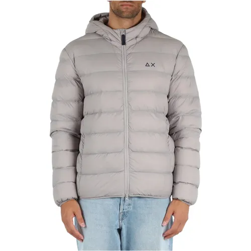 Quilted Packable Jacket with Logo Print , male, Sizes: L, XL, 2XL, M, S - Sun68 - Modalova