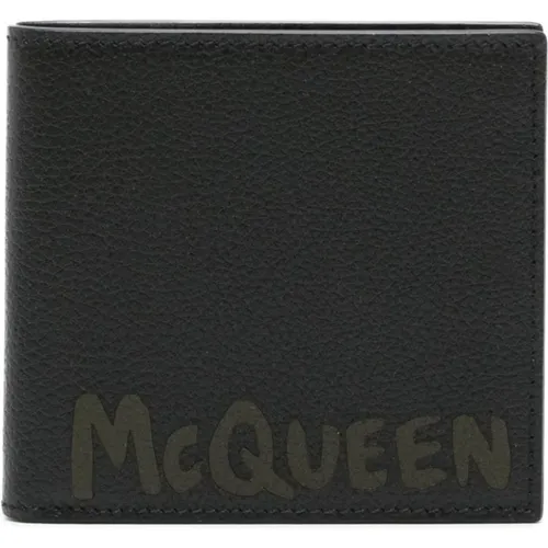 Wallets & Cardholders, male, , Size: ONE SIZE Logo Wallet Card Slots Silver - alexander mcqueen - Modalova