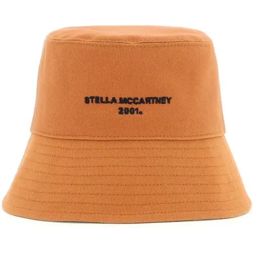 Hats, female, , Size: 58 CM Eco Cotton Logo Bucket Hat - Stella Mccartney - Modalova