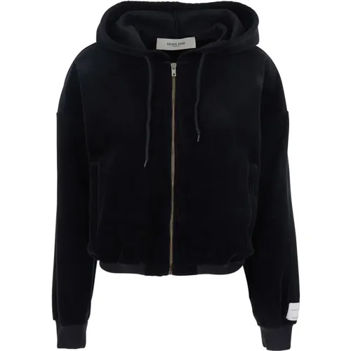 Zip-throughs, female, , Size: S Zip-Up Hoodie Sweater - Golden Goose - Modalova