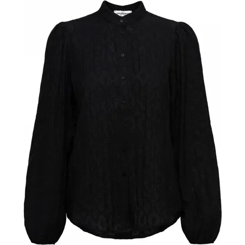 Feminine Blouse with Round Neck and Puff Sleeves , female, Sizes: XS, L, S, XL, M - &Co Woman - Modalova