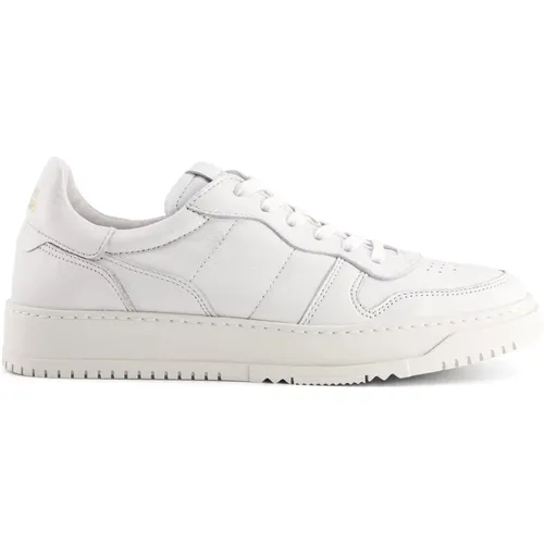 Handgefertigte Weiße Monochrome Sneakers , Damen, Größe: 37 EU - National Standard - Modalova