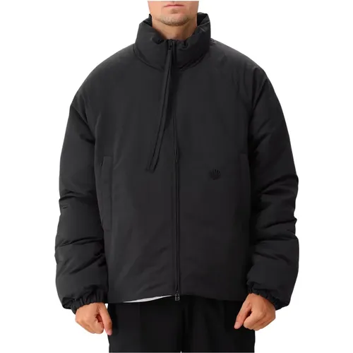 Schwarze Pufferjacke mit Oversized-Passform - New Amsterdam Surf Association - Modalova