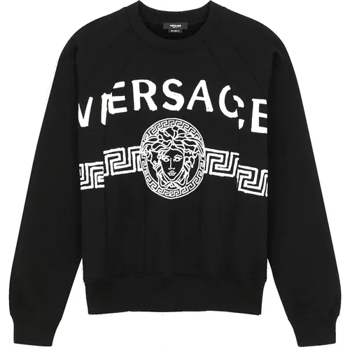 Logo Sweartshirt , male, Sizes: S - Versace - Modalova