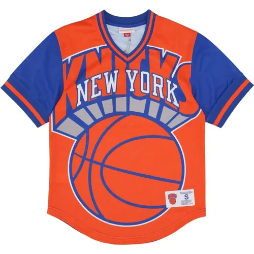 Sportswear, male, , Size: M NBA Jumbotron 3.0 Mesh V-neck Jersey - Mitchell & Ness - Modalova