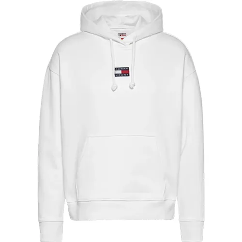 Hoodies, male, , Size: S TJW Tommy Center Badge Hoodie - Tommy Hilfiger - Modalova