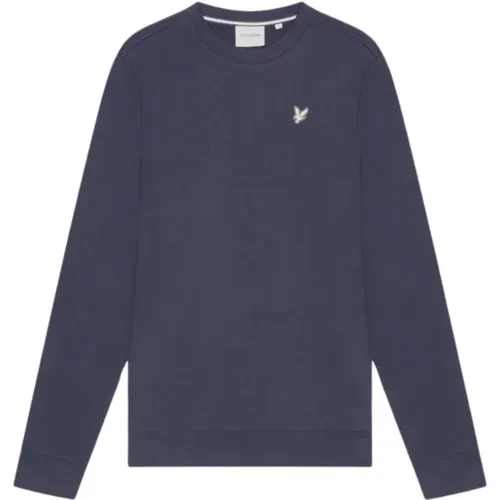 Diagonal Gestrickter Pullover in Dunkelblau , Herren, Größe: L - Lyle & Scott - Modalova