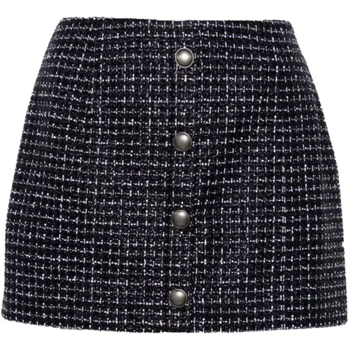 Tweed Skirt with Metallic Threading , female, Sizes: S - Alessandra Rich - Modalova