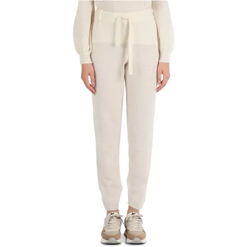 Woll Alpaka Jogger Hose , Damen, Größe: M - Sun68 - Modalova