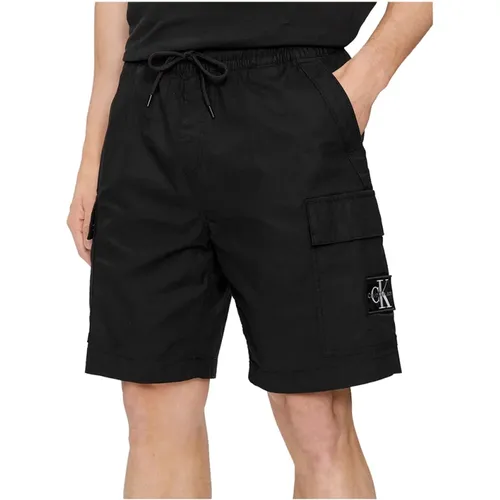 Schwarze Shorts Klassische Silhouette Taschen , Herren, Größe: XL - Calvin Klein - Modalova