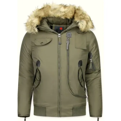 Winterjacke für Männer - Pilotenjacke , Herren, Größe: XL - True Rise - Modalova