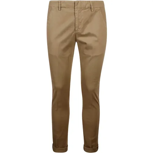 Chinos, male, , Size: W30 Slim Chino Pants in Gaubert Style - Dondup - Modalova