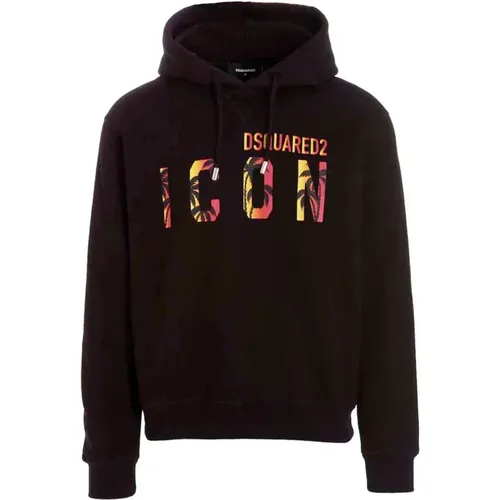 Print Logo Hoodie , Herren, Größe: L - Dsquared2 - Modalova