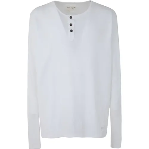 Knit Henley Long Sleeved T-Shirt , male, Sizes: M - Greg Lauren - Modalova