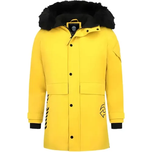 Winter Jacket with Faux Fur Collar - Men Exclusive Winter Jackets - Pi-9803Gl , male, Sizes: M, L, XS, S - Enos - Modalova