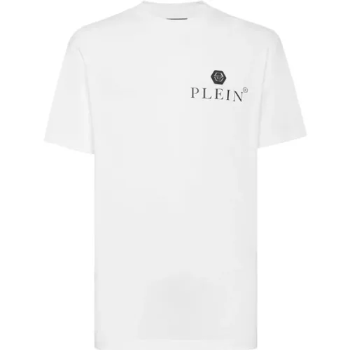 Herren Weißes Logo T-Shirt , Herren, Größe: XL - Philipp Plein - Modalova