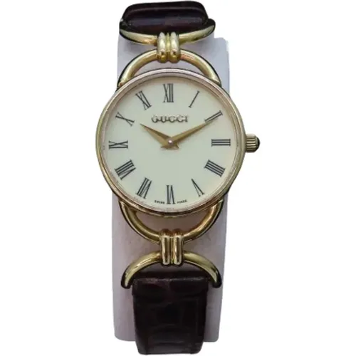 Pre-owned Watches, female, , Size: ONE SIZE Pre-owned Leather watches - Gucci Vintage - Modalova