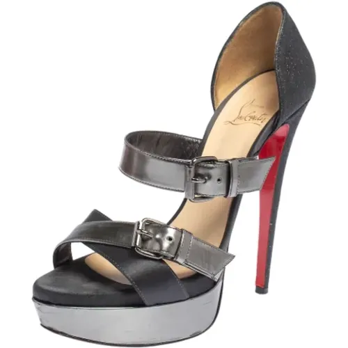 Pre-owned Leather sandals , female, Sizes: 6 1/2 UK - Christian Louboutin Pre-owned - Modalova