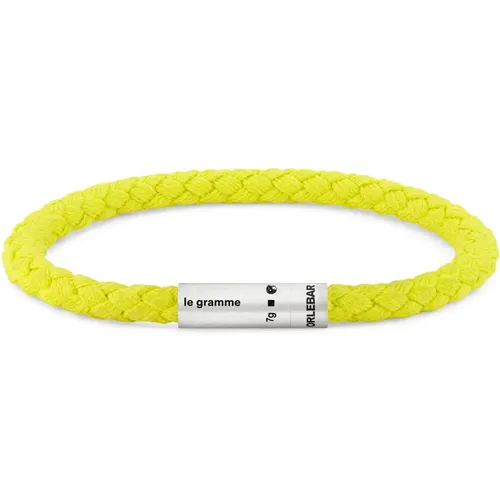 Bracelets, unisex, , Size: M Nato Fluro Cable Bracelet - Le Gramme - Modalova