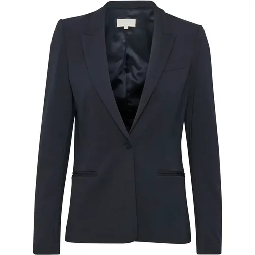 Blazers, female, , Size: 2XL Sophisticated Navy Blazer - InWear - Modalova