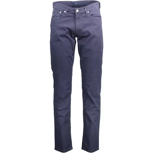 Blaue Slim Jeans aus Bio-Baumwolle , Herren, Größe: W30 L34 - Gant - Modalova