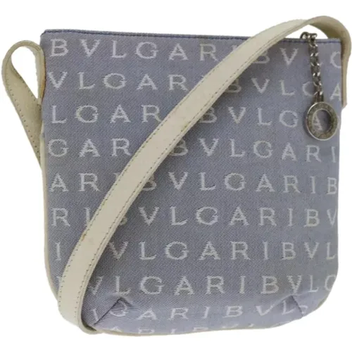 Pre-owned Cross Body Bags, female, , Size: ONE SIZE Pre-owned Canvas shoulder-bags - Bvlgari Vintage - Modalova