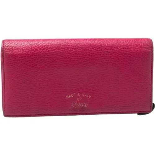 Pre-owned Wallets, female, , Size: ONE SIZE Pre-owned Leather wallets - Gucci Vintage - Modalova