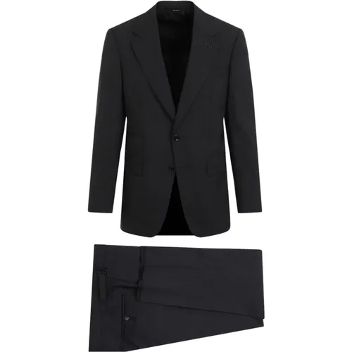 Dark Grey Shelton Suit , male, Sizes: L - Tom Ford - Modalova