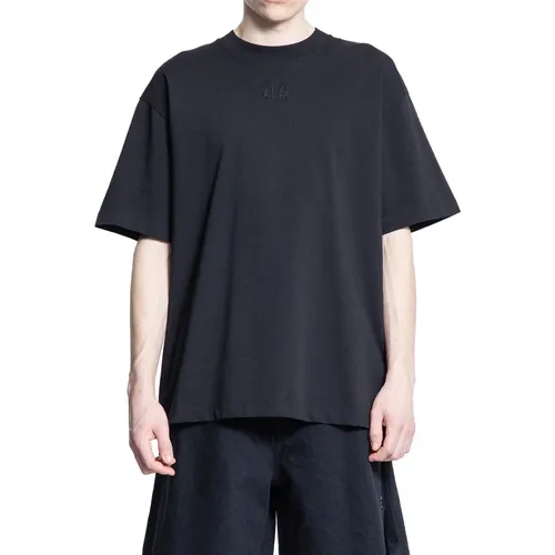 T-Shirts, male, , Size: 2XL Round Neck Tee with Embroidery - 44 Label Group - Modalova