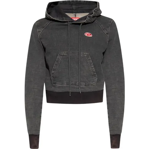 Dunkelgraues Kapuzensweatshirt - Diesel - Modalova