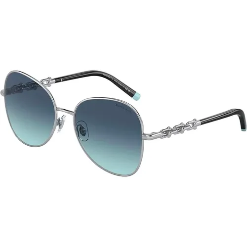 Sunglasses, female, , Size: 57 MM Silver/ Shaded Sunglasses TF 3086 - Tiffany - Modalova