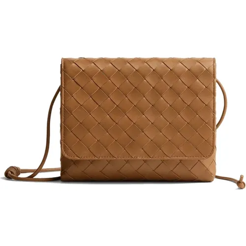 Mini Shoulder Bag with Intrecciato Motif , female, Sizes: ONE SIZE - Bottega Veneta - Modalova