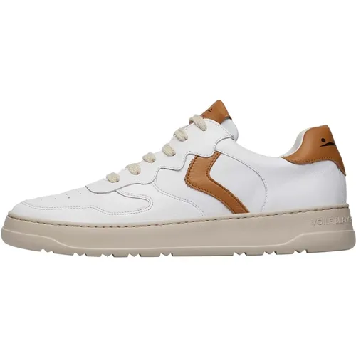 Sneakers, male, , Size: 7 US Retro Leather Sneakers - Voile blanche - Modalova