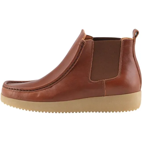 Pull Up Lederstiefel Cognac - Nature Footwear - Modalova