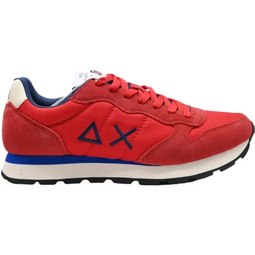 Rote Solid Nylon Sneakers , Damen, Größe: 43 EU - Sun68 - Modalova