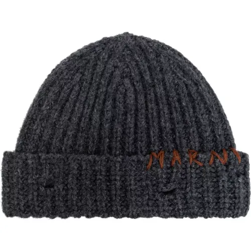 Beanies, male, , Size: M Vintage Effect Cap - Marni - Modalova