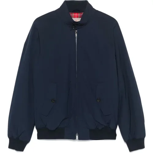 Blaue Gepolsterte Jacke mit Reißverschluss - Baracuta - Modalova