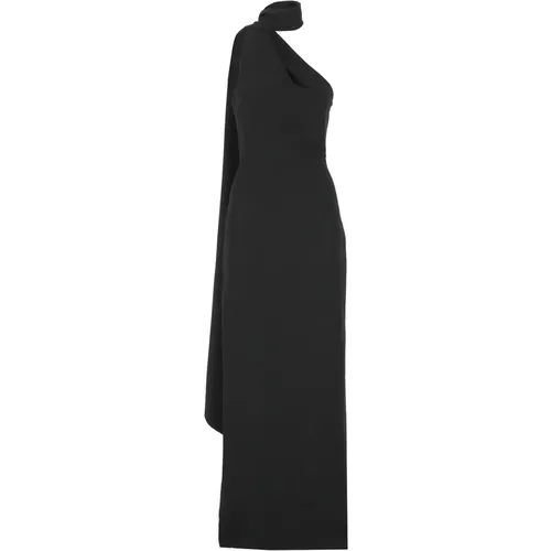 One Shoulder Dress with Stole , female, Sizes: L - Solace London - Modalova
