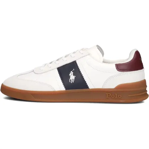 Weiße Ledersneakers Heritage Area , Herren, Größe: 43 EU - Ralph Lauren - Modalova