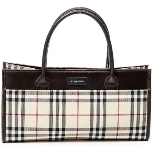 Pre-owned Tote Bags, female, , Size: ONE SIZE Pre-owned Canvas handbags - Burberry Vintage - Modalova