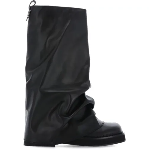 Leather Square Toe High Boots , female, Sizes: 8 UK - The Attico - Modalova