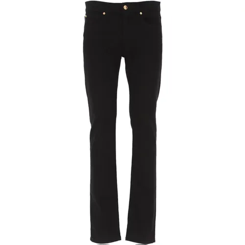 Stylische schwarze Denim-Jeans für Herren , Herren, Größe: W32 - Versace - Modalova